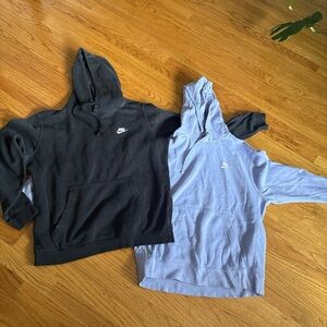 Nike Black and Light Blue Hoodies Set